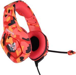 K1-B Camouflage Headsets With Mic Stereo Bass Wired Game Headphones 3.5mm Plug For PS4 XBOX ONE PC Mac Laptop