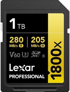 Lexar SDXC Professional 1800x UHS-II Flash Memory Card 1TB