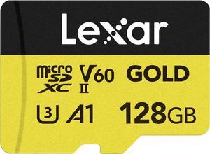 Lexar Micro SD Professional GOLD UHS-II Flash Memory Card 128GB