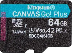 Kingston MicroSD Canvas Go Plus 200MB/s (SDCG4) Memory Card 64GB