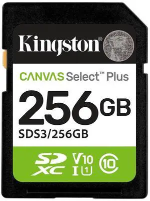 Kingston SD Canvas Select Plus 150MB/s Memory Card 256GB