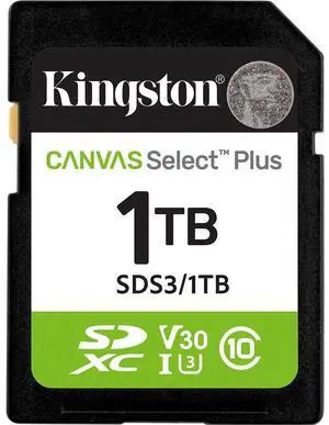 Kingston SD Canvas Select Plus 150MB/s Memory Card 1TB