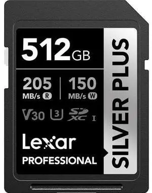 Lexar SD Professional SILVER PLUS UHS-I Memory Card 512GB