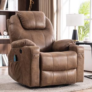 Fc Design Manual Recliner With Overstuffed Cushions And Pillow Top