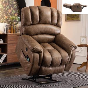 Homall Electric Power Lift Recliner Chair PU Leather for Elderly with  Massage and Heating Ergonomic Lounge
