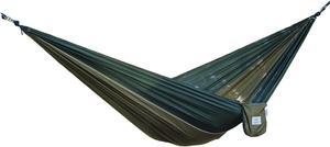 OuterEQ Portable Nylon Fabric Travel Camping Hammock Army/Olive, Approx 275cm x 140cm