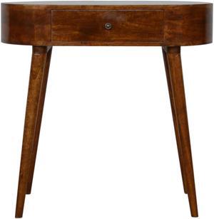 Chestnut Rounded Small Console Table