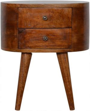 Chestnut Rounded Nightstand