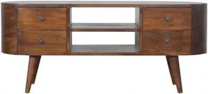 Chestnut Rounded Entertainment Unit