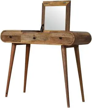 Oak-ish Round Dressing Table