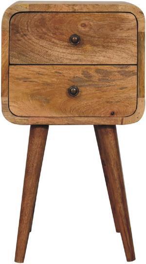 Artisan Furniture Mini Oak-ish Curved Bedside