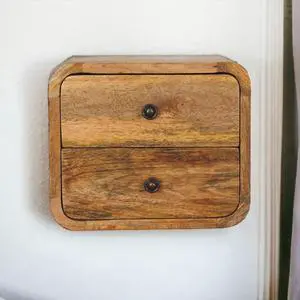 Artisan Furniture Mini Curve Oak-ish Floating nightstand