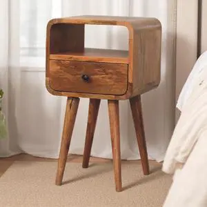 Artisan Furniture Mini Oakish Curve Open nightstand