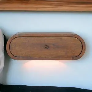 Artisan Furniture Wall Mounted Round Chestnut nightstand