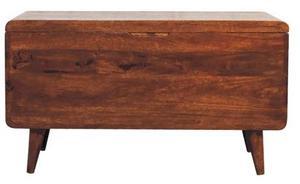 Artisan Furniture Solid Wood Curved Chestnut Blanket Box