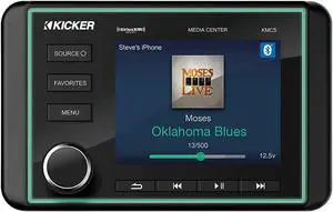 Kicker 46KMC5 Marine Media Center, 240 Watt Bluetooth Gauge Boat Stereo Receiver