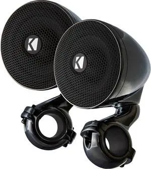 Kicker 47PSMB34 Motorcycle/Powersports Weatherproof PSM Speaker Pods 4 Ohm Black
