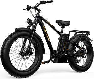 SOHAMO 26" Electric Bike for Adults, 750W Powerful Motor Beach Bike Snow Ebike, 48V 15AH Removable Battery 28MPH Electric Mountain Bicycles