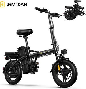 SOHAMO Electric Bike 36V 10Ah Folding E-Bike, 400W Motor, 20mph, 3 Levels Assist, E-bike for Teens and Adults