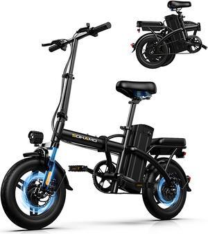 Sohamo 36V 15Ah Folding Electric Bike w/Throttle, 400W Motor E-bike for Adults and Teenagers, 20mph City Bicycle