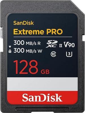 SanDisk SDXC Extreme PRO SD UHS-II V90 300MB/s Flash Memory Card 128GB