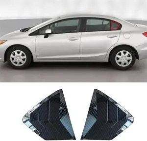 Paiying 2Pcs Car Side Quarter Window Vent Louver Shutter Cover For Honda Civic 2012-2015 Paiying 2Pcs Car Side Quarter Window Vent Louver Shutter Cover For Honda Civic 2012-2015
