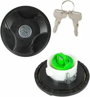 Yassdwbn Fuel Petrol Diesel Filler Locking Tank Cap & Keys For Fiat 500/500C 2007-2016