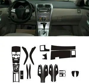 Acaigel 5D Carbon Fiber Car Center Console Trim Cover Sticker For Toyota Corolla 2007-13