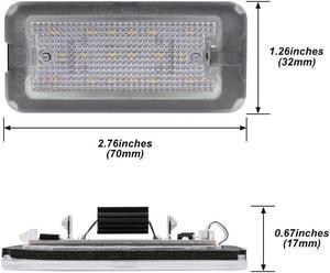 2Pcs 51800482 White Led License Number Plate Light Lamp For Fiat Abarth