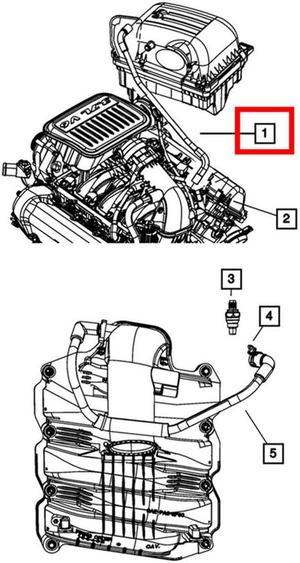 Yassdwbn Engine Air Box Hose-PCV Valve Hose Upper 53013886AB For Jeep Liberty 2009-2012