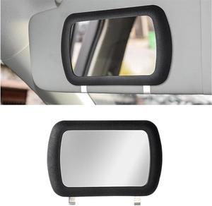 Yassdwbn Black Car Vehicle Clip-on Sun Visor Vanity Mirror Sun-shading Cosmetic Mirror 1×