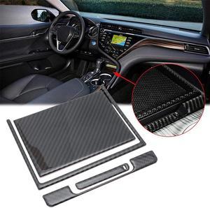 Yassdwbn Car Carbon Fiber Center Console Storage Box Cover Trims For Toyota Camry 2018-19