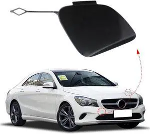 Yassdwbn Front Bumper Tow Hook Cover Unpainted For Mercedes W117 CLA180/200/250 2017-2020
