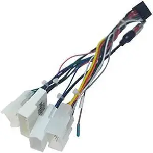 Yassdwbn Stereo DVD Navigation Player 16 Pin Wiring Harness Connector Adapter For Toyota