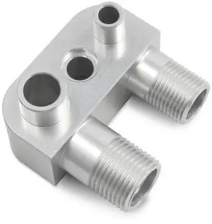 Yassdwbn 1x Billet Aluminum Adapter Block Fitting For LSX LS3 A/C Compressor Accessories