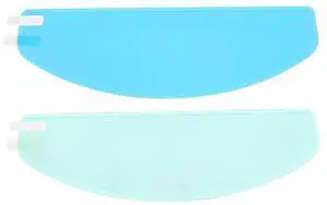 Yassdwbn 2x Motorcycle Rainproof Anti-fog Patch Helmet Visor Lens Film Sticker 9.65x3.46"
