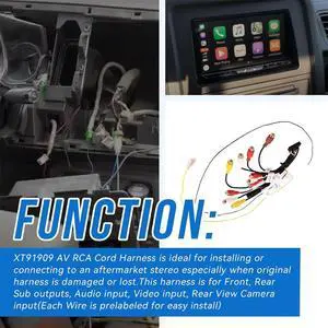 Yassdwbn 24Pin Av-Rca Harness Xt91909 For Avh-W4400Nex,Avh-W4500Nex,Avic-W6400Nex,Avic-W6500Nex,Avic-W6600Nex(Cdp1803)