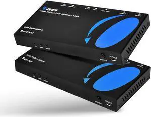 OREI 4K HDMI Extender Balun - HDBaseT UltraHD 4K @ 60Hz 4:4:4 Over Single CAT5e/6/7 Cable with HDR, ARC, CEC & IR Support, RS-232 - Up to 130 Ft @ 4K - 230 Ft @ 1080P - Power Over Cable - Audio Out OREI 4K HDMI Extender Balun - HDBaseT UltraHD 4K @ 60Hz 4:4:4 Over Single CAT5e/6/7 Cable with HDR, ARC, CEC & IR Support, RS-232 - Up to 130 Ft @ 4K - 230 Ft @ 1080P - Power Over Cable - Audio Out