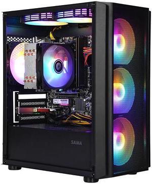 SEJISHI Gaming desktop, AMD Ryzen 5 5600GT 6 core up to 4.6GHz, AMD Radeon Vega 7, 16GB DDR4 3200MHz, 1TB M.2 NVMe, 500W PSU, Windows 11 home, WIFI, Gaming PC