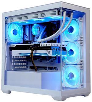 SEJISHI Gaming PC RX 6800XT 16G D6 256bit, AMD Ryzen7 5700X 3.4GHz,32GB DDR4 3200MHz,NVME M.2 1TB,360 iquid-Cooled,Full View Tempered Glass Pure White Case,Gaming Desktops(R7 5700X|RX 6800XT) 6800xt