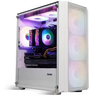 SEJISHI Gaming PC AMD Ryzen5 3600 3.6GHz to 4.2GHz,GALAX GeForce RTX3060 Ti Metal Master 8GB OC,16GB DDR4 3200MHz,NVME M.2 1TB SSD, ASRock B450M,700WPSU,Win11Ready, Gaming Desktop(R5 3600 | RTX3060Ti)