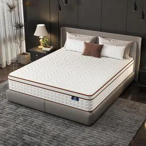 Aukfa King Mattress, Memory Foam Mattress in a Box, 10 Inch Hybrid Mattress King Size, Certified Safe Fabric, Medium Firm & Pressure Relief, Motion Isolation, Edge Support, 365 Nights Trial