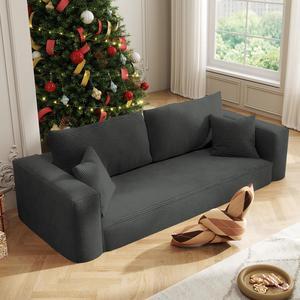 Aukfa Sleeper Sofa Couches for Living Room, Luxury Modern Couch with Deep Seat, No Assembly Required, 3 Seater, Grey