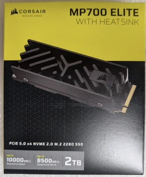 Corsair MP700 Elite M.2 2280 2TB PCI-Express 5.0 x4 3D TLC Internal Solid State Drive (SSD) Up to 10000 MB/s CSSD-F2000GBMP700EHS/RF2 Corsair MP700 Elite M.2 2280 2TB PCI-Express 5.0 x4 3D TLC Internal Solid State Drive (SSD) Up to 10000 MB/s CSSD-F2000GBMP700EHS/RF2