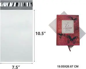 100 Packs 7.5 x 10.5 Inchs White Poly Mailers Envelopes Shipping Bags with Self Sealing Adhesive Strip, Waterproof & Tearproof Postal Bags Lightweight Shipping Mailers Bags 7.5" x 10.5"