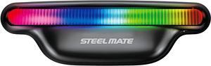 STEELMATE H2 Wireless Helmet Brake Light and Running Light for Motorcycle Safety Rechargeable LED Signal Light for Helmet (Without ECU)