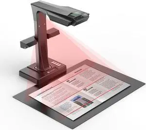 CZUR ET16 Plus Advanced Book & Document Scanner, 2nd Gen Auto-Flatten&Deskew Tech, 16MP Camera, Capture A3, 186 Languages OCR, Convert to PDF/Searchable PDF/Word/Tiff/Excel, Run On Windows & Mac OS