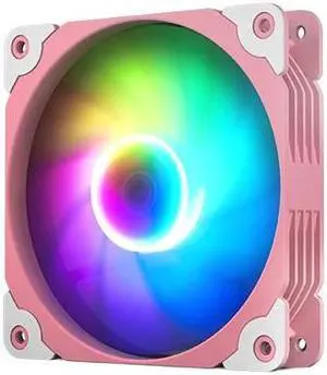 Vetroo Sakura Pink Frame 120mm ARGB LED Case Cooling Fan Computer PC Cooler High Airflow High-Performance Controller Free with 5V 3pin Motherboard Sync (1 Pack)