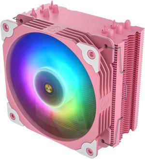 Vetroo V5 Pink CPU Air Cooler with 5 Heat Pipes 120mm PWM Processor Cooler for Intel LGA 1700/1200/115X AMD AM5/AM4 w/Addressable RGB Lights Sync