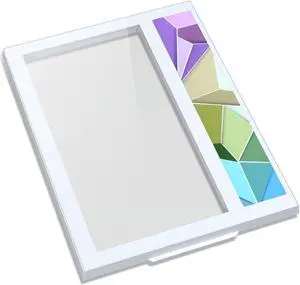 Vetroo Front Panel with Addressable RGB LED Strip Colorful Mosaics Replacement Panel Only for AL700 ATX PC Case - White